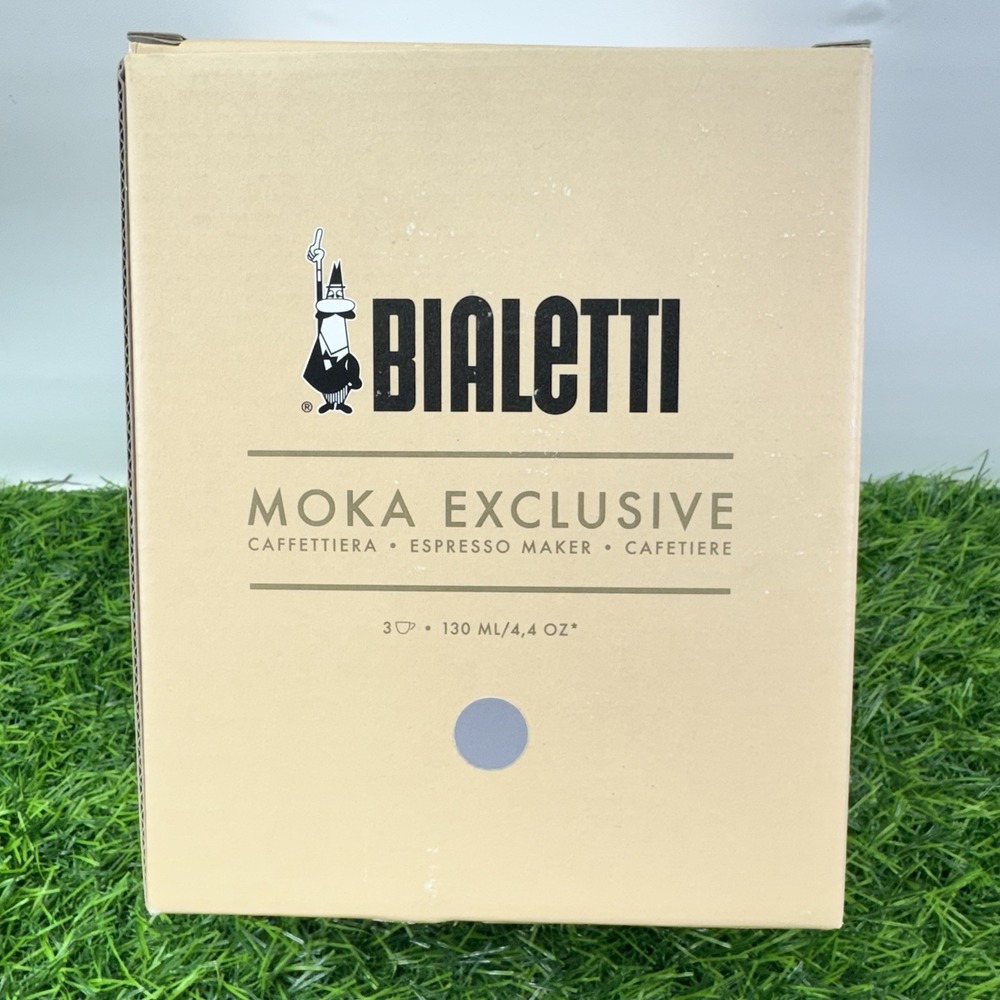 Bialetti Moka Exclusive Stovetop Espresso Maker 3 Cups - Silver 0009053 4.4 oz - Picture 7 of 11